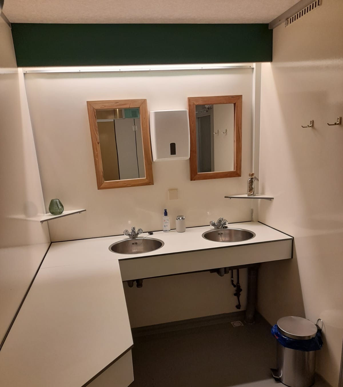 Detail van het sanitair op de camping